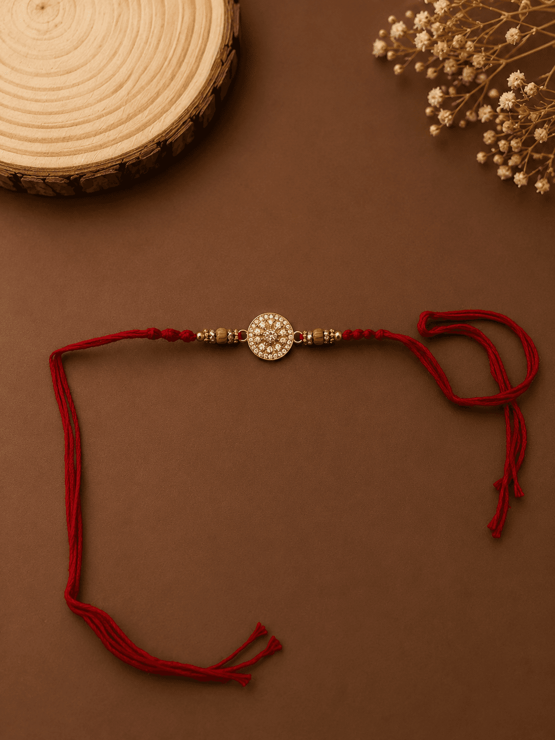 Round Floral AD Rakhi