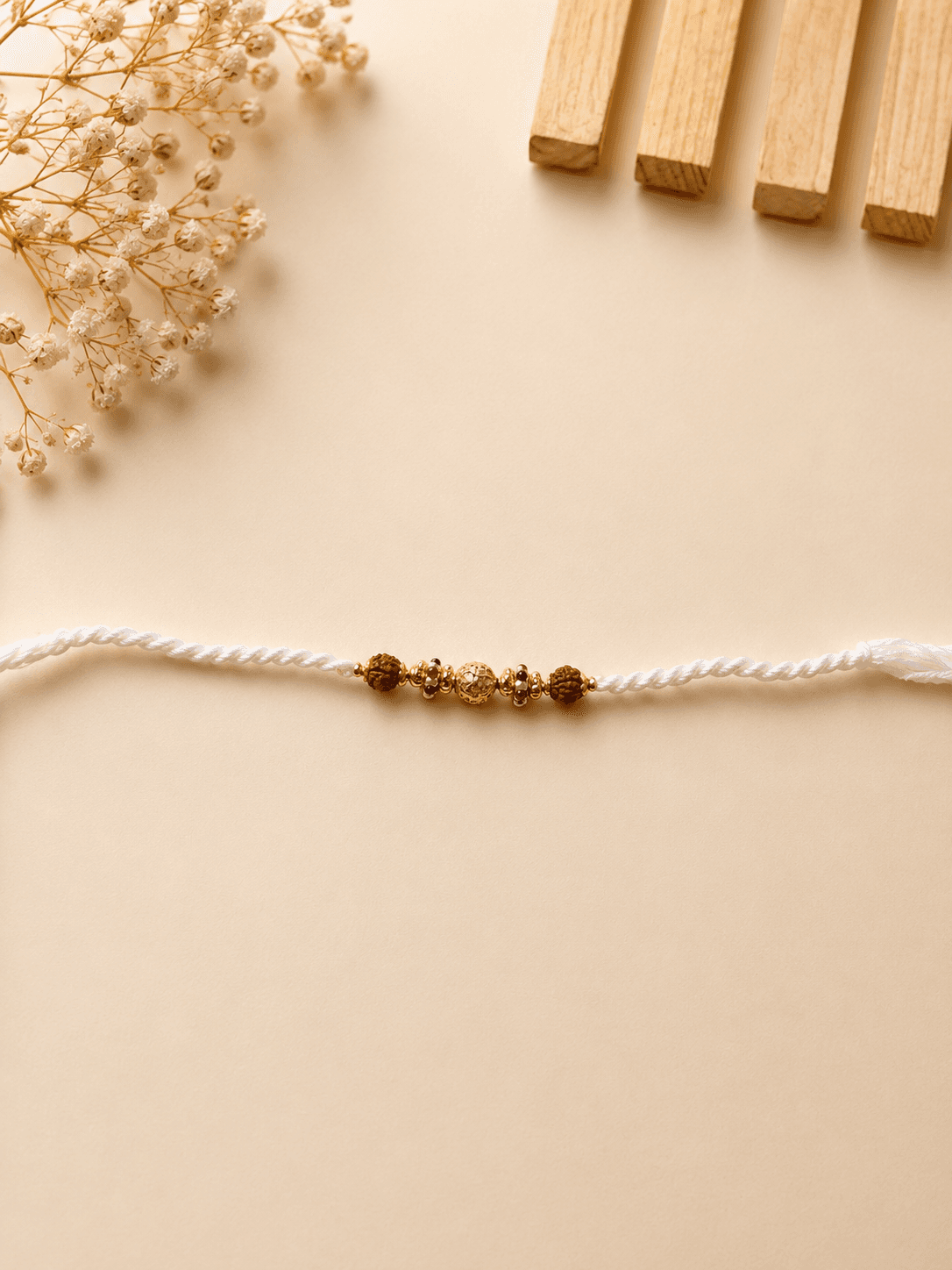Divine Rudraksha White Rakhi